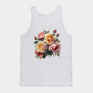 Bouquet of Vintage Roses Tank Top